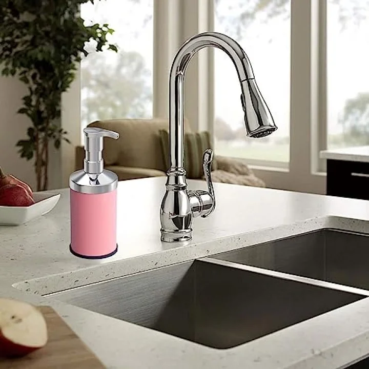 Badem10 Sıvı Sabunluk Losyon Yağ Şişesi Set Üstü Sıvı Sabunluk Pembe