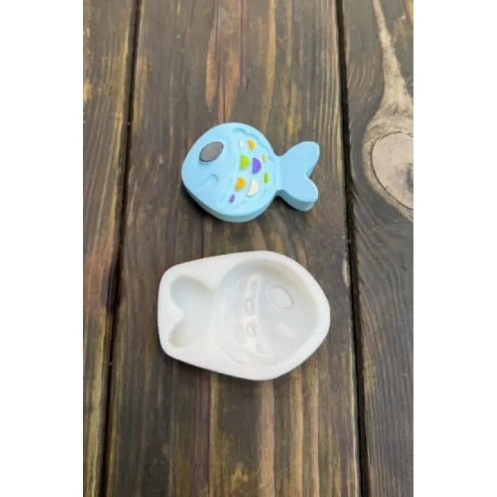 Balık Tekli Mum Kalıbı (Silikon)