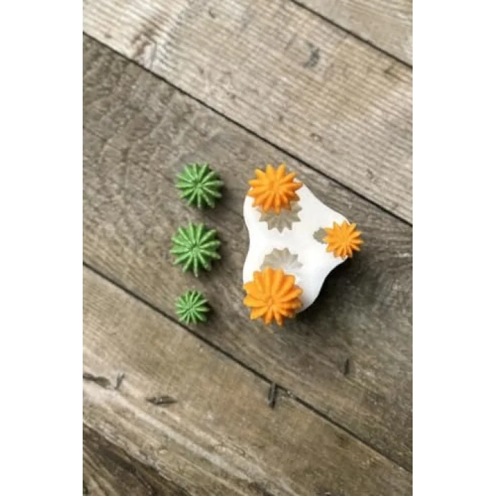 Ball Mini Üçlü Sukulent Mum Kalıbı (Silikon)