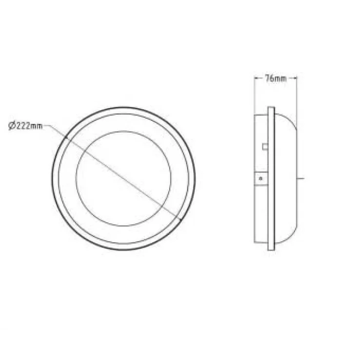 Banyo Tavan Lambası Artos 20w Yuvarlak Beyaz Balkon Lambası 6400k Beyaz Led Işık Teras Duvar Lambası (Beyaz)