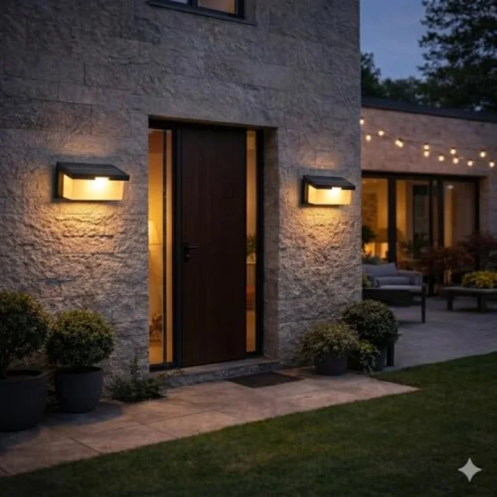 Barbaros Solar 2 Kademe Hareket Sensörlü Cata Dış Mekan LED Aplik - 40W Güçlü 4300 Lümen 3200K Gün Işığı - IP44 Su Geçirmez Kablosuz Bahçe, Teras ve Duvar Aydınlatması (Güneş Enerjili)