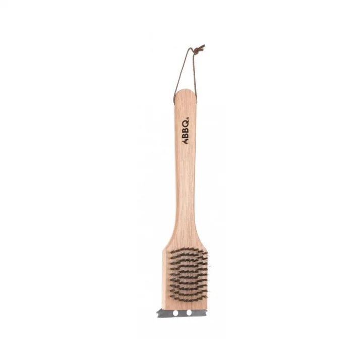 Barbekü Temizleme Fırçası Ahşap Sap 30Cm