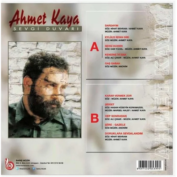 Barış Müzik Lp-Ahmet Kaya- Sevgi Duvarı Lp