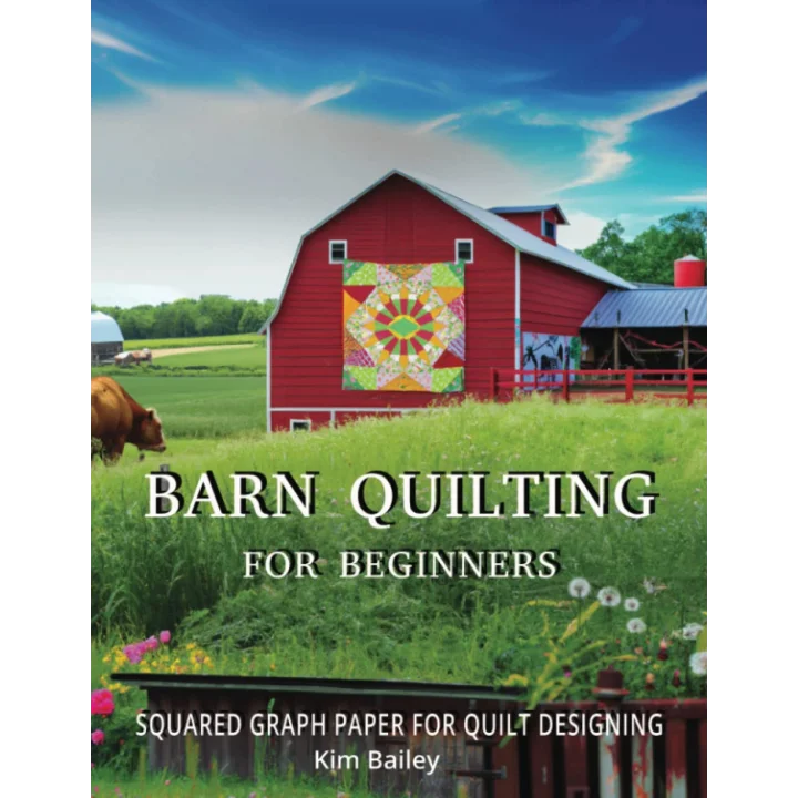 Barn Quilting for beginners: 1 cm Squared Graph Paper for precision Quilting Design | Easy Quilt Block Builder | Large A4 book 8.5 x 11