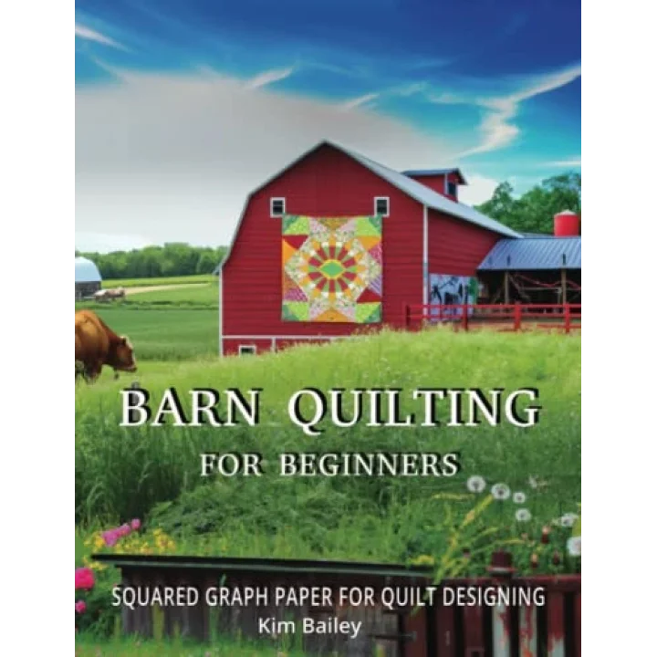 Barn Quilting for beginners: 1 cm Squared Graph Paper for precision Quilting Design | Easy Quilt Block Builder | Large A4 book 8.5 x 11