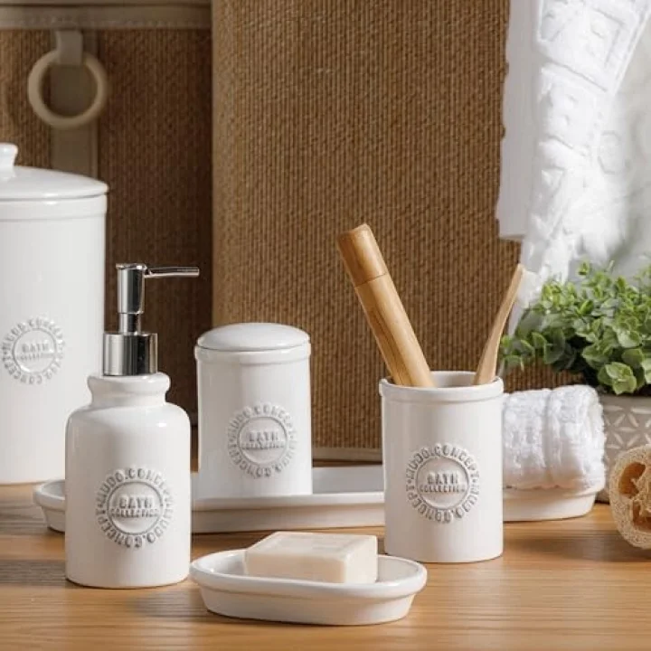 BARNES 5Lİ KUTULU BANYO SETİ BEYAZ