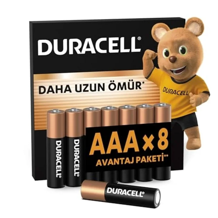 BASIC AAA Alkalin İnce Kalem Pil (8’li paket) – 1,5V