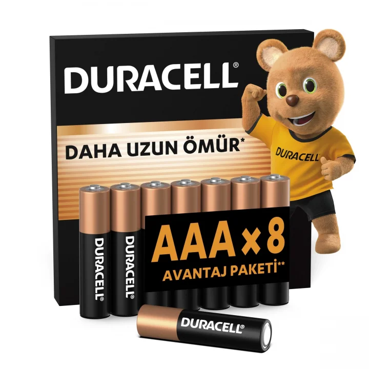 BASIC AAA Alkalin İnce Kalem Pil (8’li paket) – 1,5V