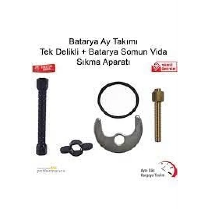Batarya Ay Takımı Çift Delikli + Batarya Somun Sıkma Aparatı