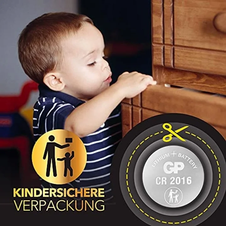 Batteries Cr2016 2016 Boy Lityum Düğme Pil, 3 Volt, 5Li Kart