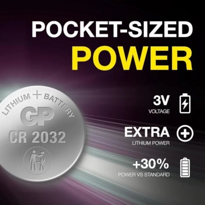 Batteries Cr2032, 5Li Kart, Lityum Düğme Pil, 3 Volt