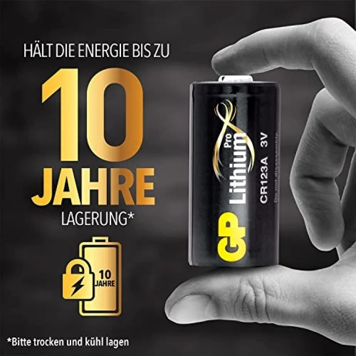 Batteries Gpcr123A Dl123A/Cr123A Boy Lityum Pil, 3 Volt, Tekli Kart