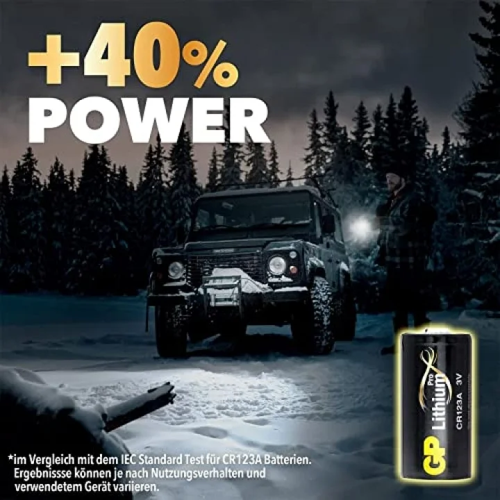Batteries Gpcr123A Dl123A/Cr123A Boy Lityum Pil, 3 Volt, Tekli Kart
