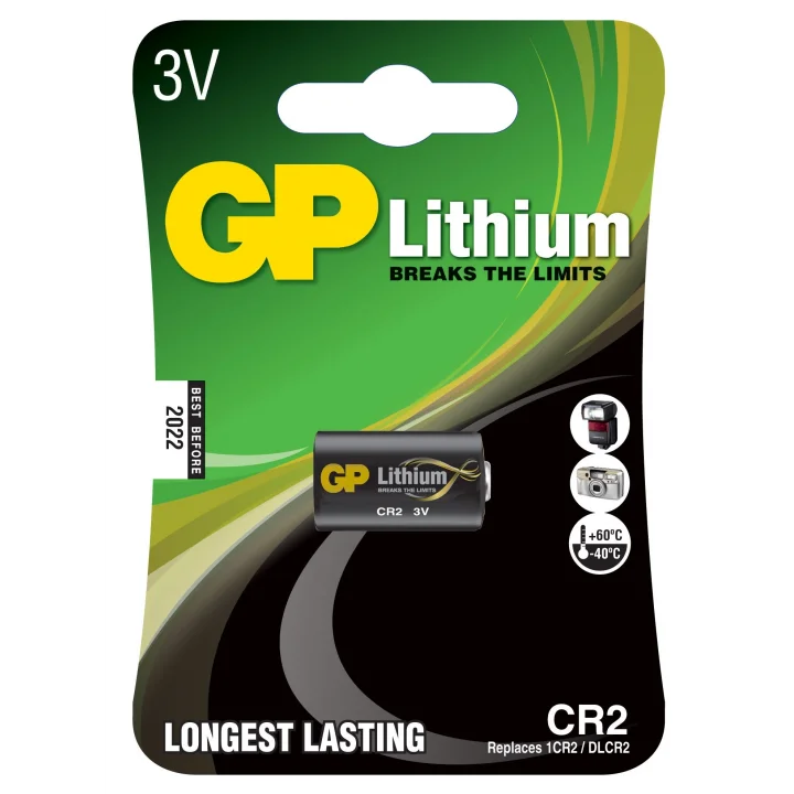 Batteries Gpcr2 Dlcr2/Cr2, Boy Lityum Pil, 3 Volt, Tekli Kart