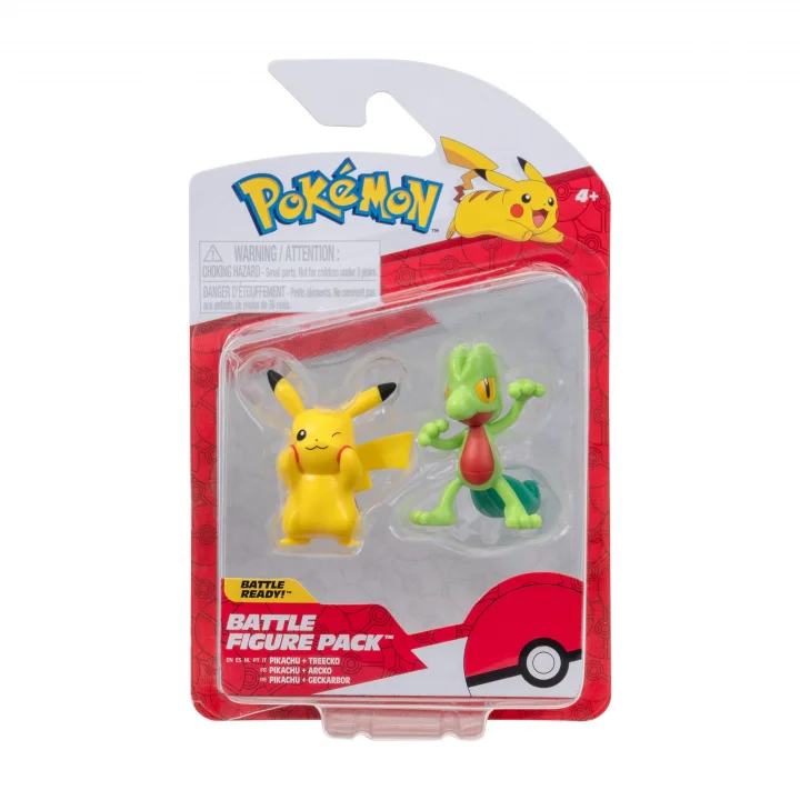Battle Figürleri Paketi: Pikachu ve Geckabor, 2 Detaylı Figür