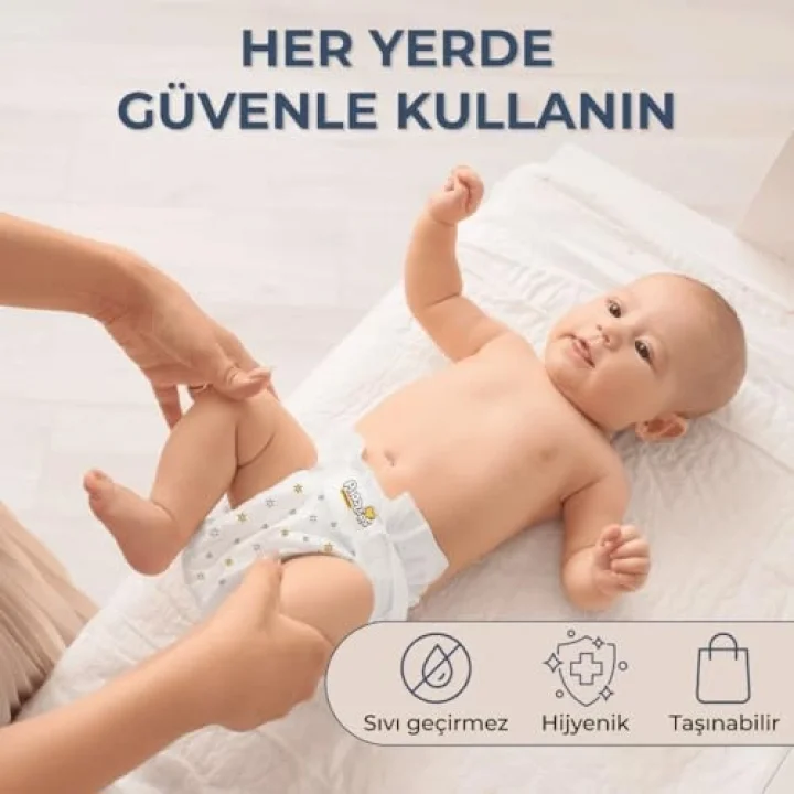 Bebek Bakım Örtüsü 60x60 cm 40 Adet (4x10) – Alt Açma, Yatak Koruyucu