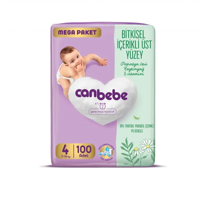 Bebek Bezi 4 Beden (7-14 kg) 100 Adet