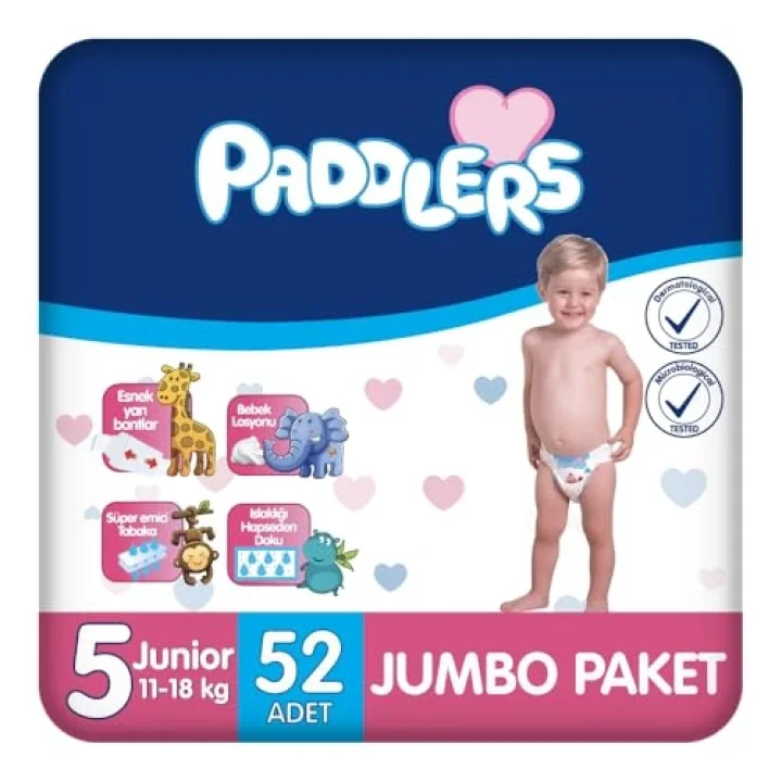 Bebek Bezi 5 Numara Junior (11-18 Kg) 52 Adet – Jumbo Paket