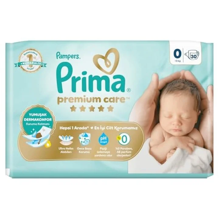 Bebek Bezi Premium Care 0 Numara 30 Adet