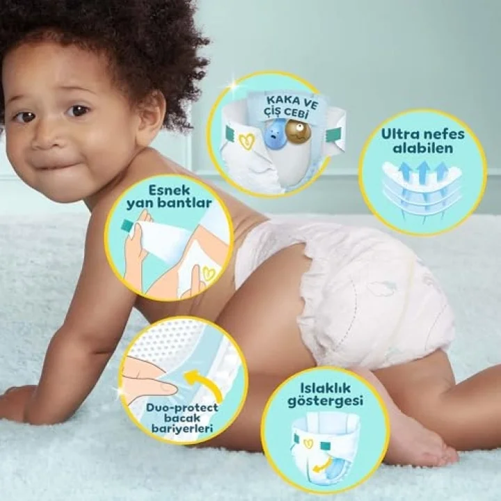 Bebek Bezi Premium Care 3 Beden 52 Adet Midi Jumbo Paket