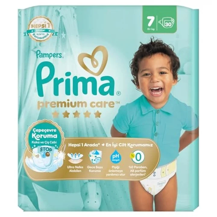 Bebek Bezi Premium Care 7 Numara 30 Adet Ekonomik Paket