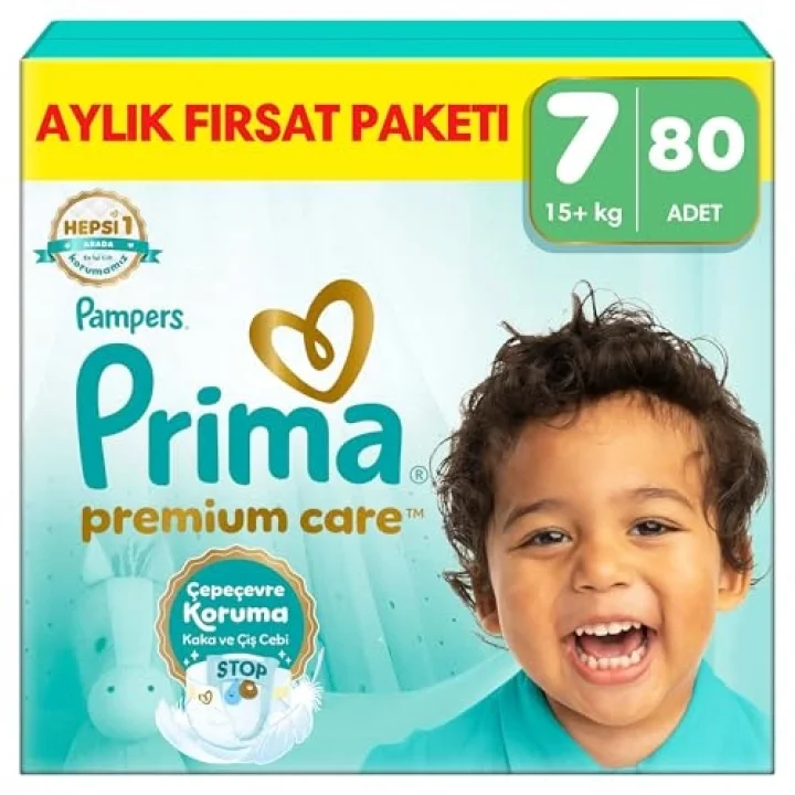Bebek Bezi Premium Care 7 Numara 80 Adet Aylık Fırsat Paketi