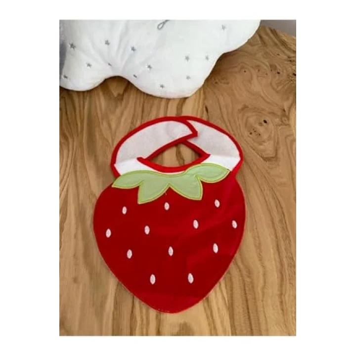 Bebek Mama Önlüğü Çilek Figürlü