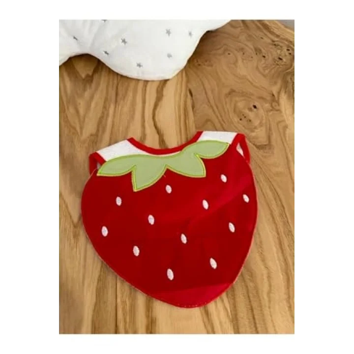 Bebek Mama Önlüğü Çilek Figürlü
