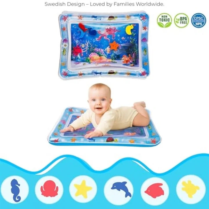 Bebek Su Oyun Matı (Tummy Time) – Test Raporlu, Sızdırmaz ve BPA’sız