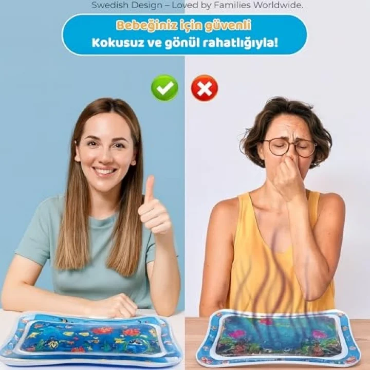 Bebek Su Oyun Matı (Tummy Time) – Test Raporlu, Sızdırmaz ve BPA’sız