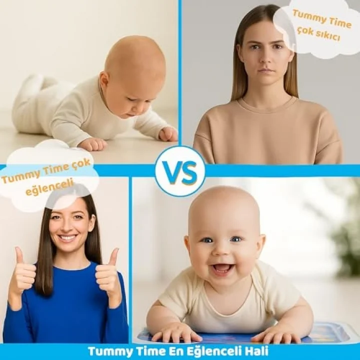 Bebek Su Oyun Matı (Tummy Time) – Test Raporlu, Sızdırmaz ve BPA’sız