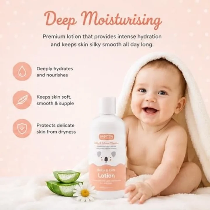 Bebek ve Çocuklar İçin Doğal Yüz ve Vücut Losyonu 250 ml