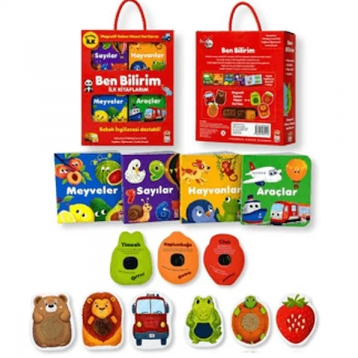 Ben Bilirim İngilizce Destekli İlk Kitaplarım (4 kitap + 6 Magnetli Dokun Hisset Kart)