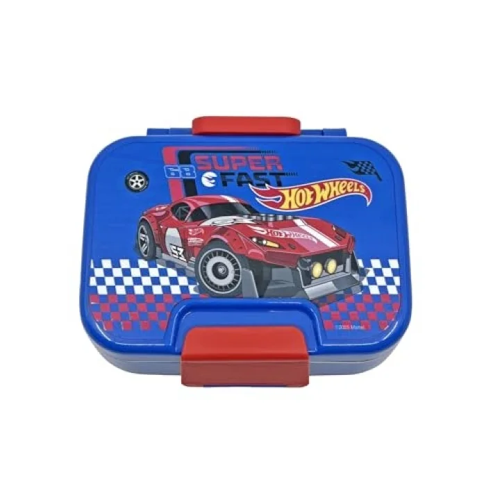 Bento 1030ml Lunchbox HotWheels Lisanslı Tek Katlı 2 Bölmeli Paslanmaz Çelik Sefer Tası Yemek Kutu