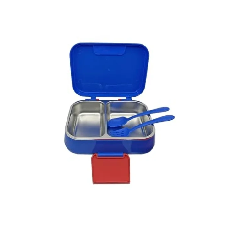 Bento 1030ml Lunchbox HotWheels Lisanslı Tek Katlı 2 Bölmeli Paslanmaz Çelik Sefer Tası Yemek Kutu