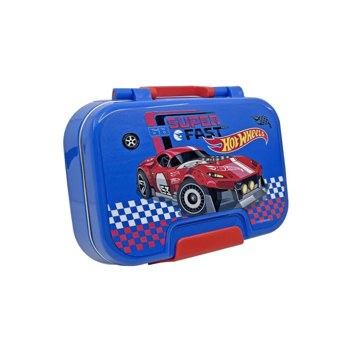 Bento 1030ml Lunchbox HotWheels Lisanslı Tek Katlı 2 Bölmeli Paslanmaz Çelik Sefer Tası Yemek Kutu