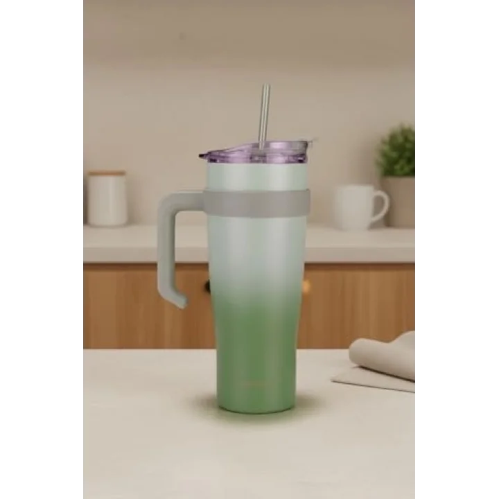 Bernardo Alto Pipetli Termos Bardak Yeşil 1000Ml