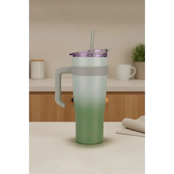 Bernardo Alto Pipetli Termos Bardak Yeşil 1000Ml