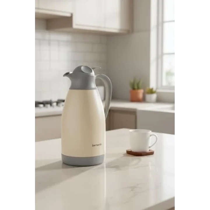 Bernardo Grandio Çelik Termos Krem 2 Litre
