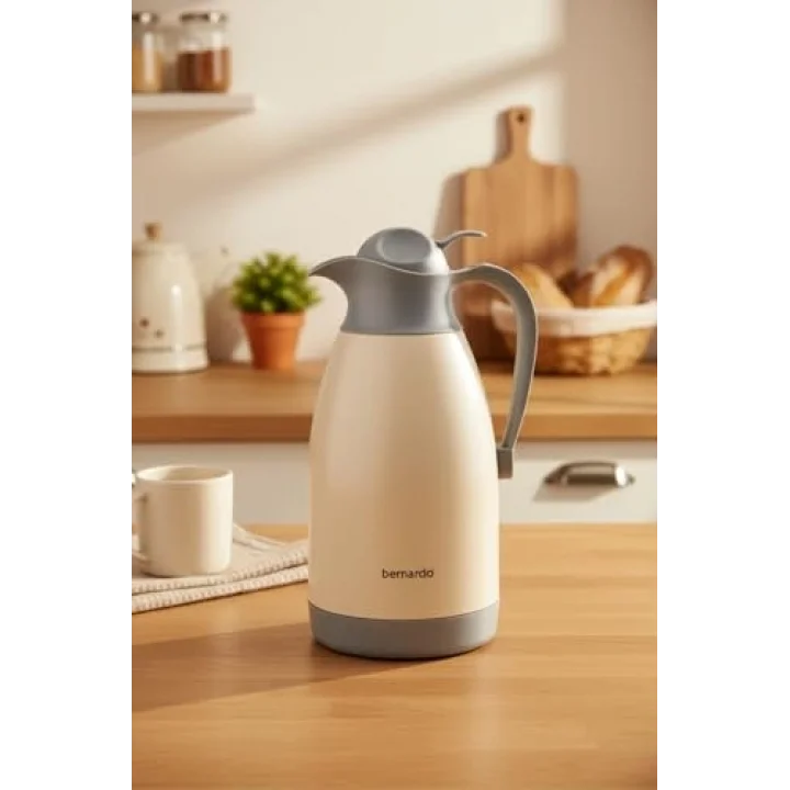 Bernardo Grandio Çelik Termos Krem 2 Litre