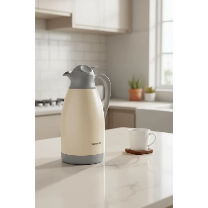 Bernardo Grandio Çelik Termos Krem 2 Litre