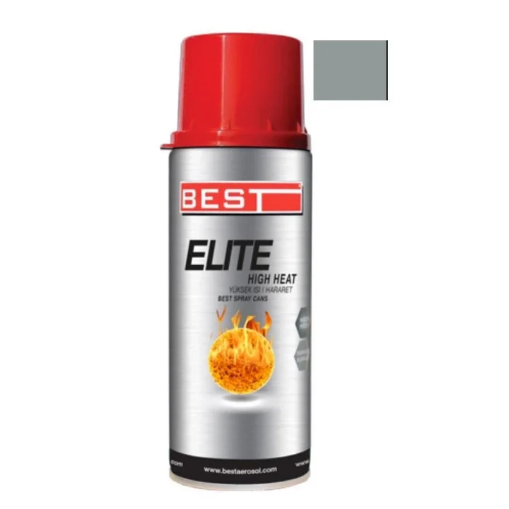 Mey İthalat® Best Elite Gümüş 600 C Isıya Dayanıklı Sprey Boya 400 ml