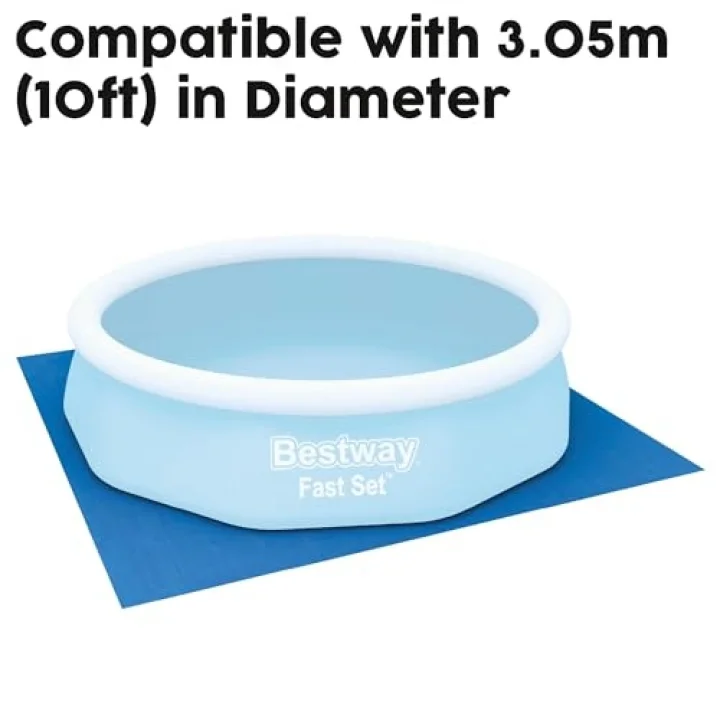 Bestway PE zemin brandası 335 x 335 cm, Mavi, kare