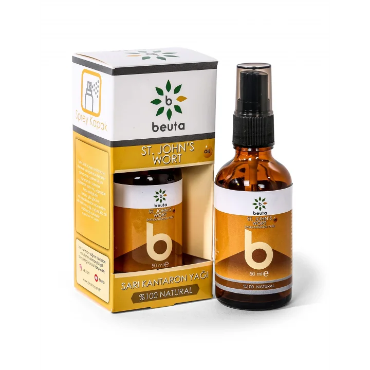 Beuta Sarı Kantaron Yağı% 100 Doğal 50 ml - Sprey Kapak