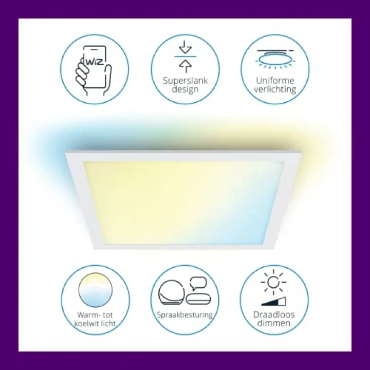 Beyaz Akıllı Sıva Üstü RGB Kare Panel Tavan Armatürü 36 Watt