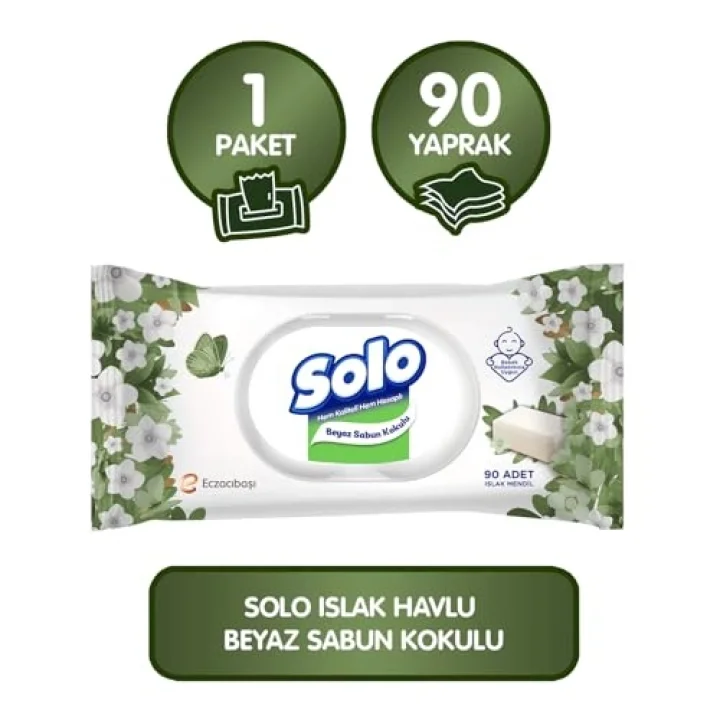 Beyaz Sabun Kokulu Mendil 1x90