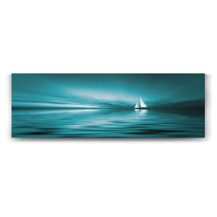 Beyaz Yelkenli Tablosu - 180x60cm