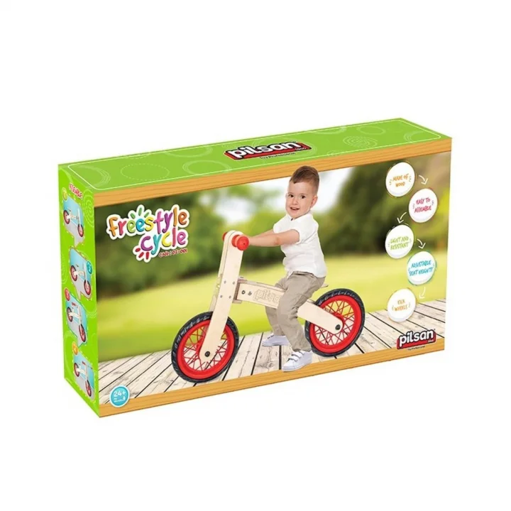 Mey İthalat® 02 001  Freestyle Cycle - Ahşap Bisiklet Pedalsız / +24 ay