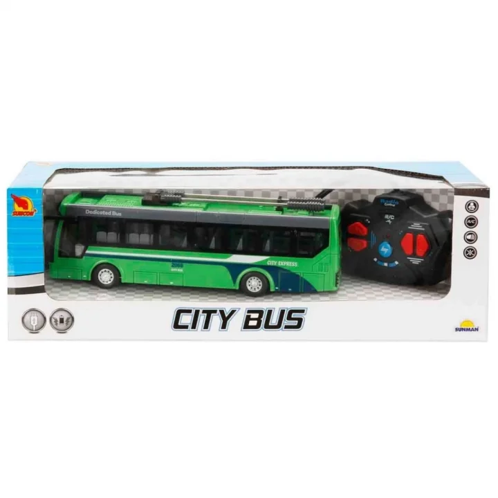 Mey İthalat® 1:32 Işıklı Uzaktan Kumandalı Şehir Otobüsü