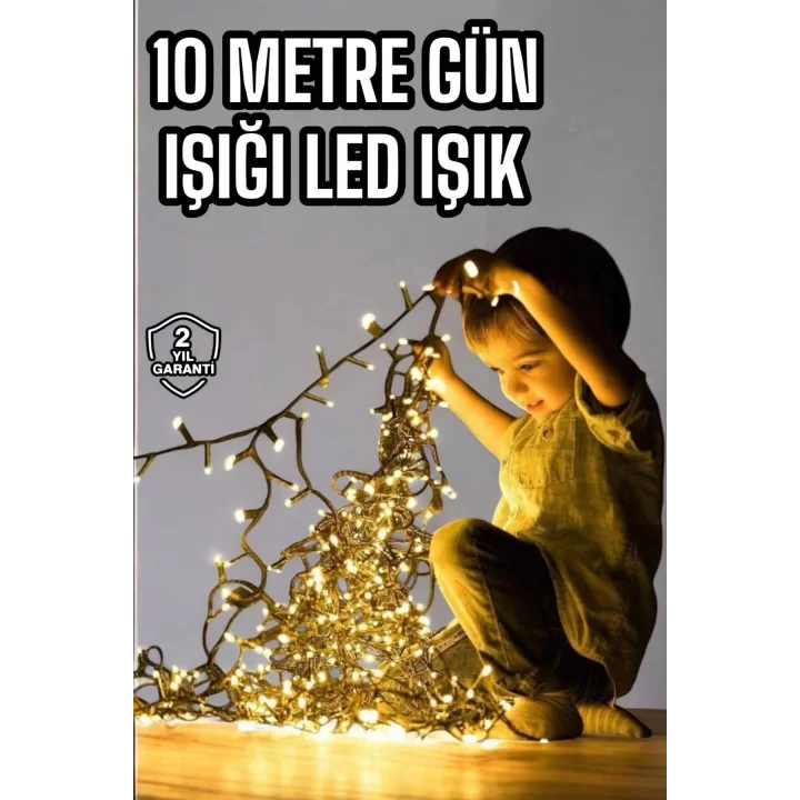 Mey İthalat® 10 Metre Led Işık Saçaklı Dekoratif Şerit Led